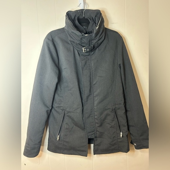 ZARA Man, Size M, black rain jacket, thick/heavy, full front zip, hidden hood - Picture 2 of 14